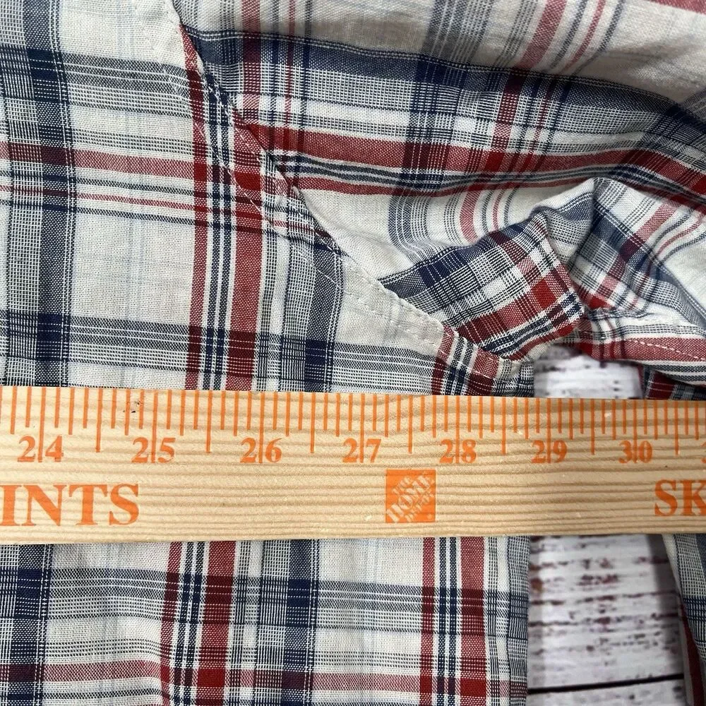 Wrangler Jeans Co 3XL Plaid Cotton Casual Shirt Pearl Snap L/S Western Cowboy
